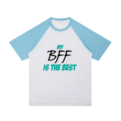 Contrast Raglan Sleeve Mesh T-Shirt