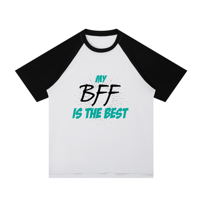 Contrast Raglan Sleeve Mesh T-Shirt