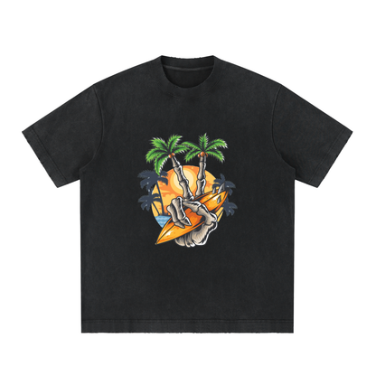 Heavyweight Vintage Washed Frayed T-Shirt