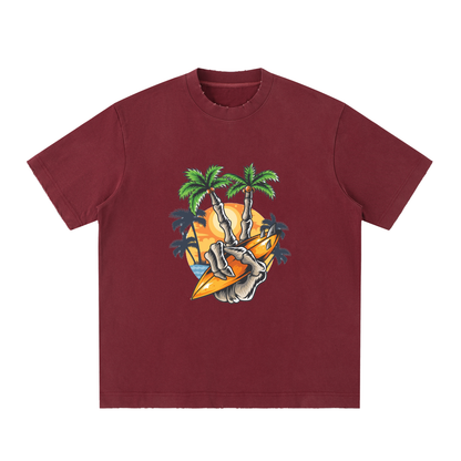 Heavyweight Vintage Washed Frayed T-Shirt