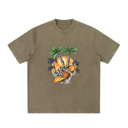 Heavyweight Vintage Washed Frayed T-Shirt